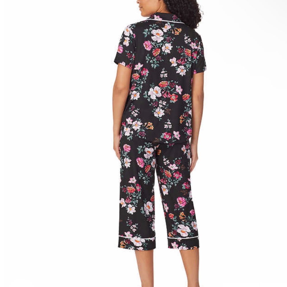 NWT Room Service Ladies' Notch Collar Pajama Set, Black, 3X